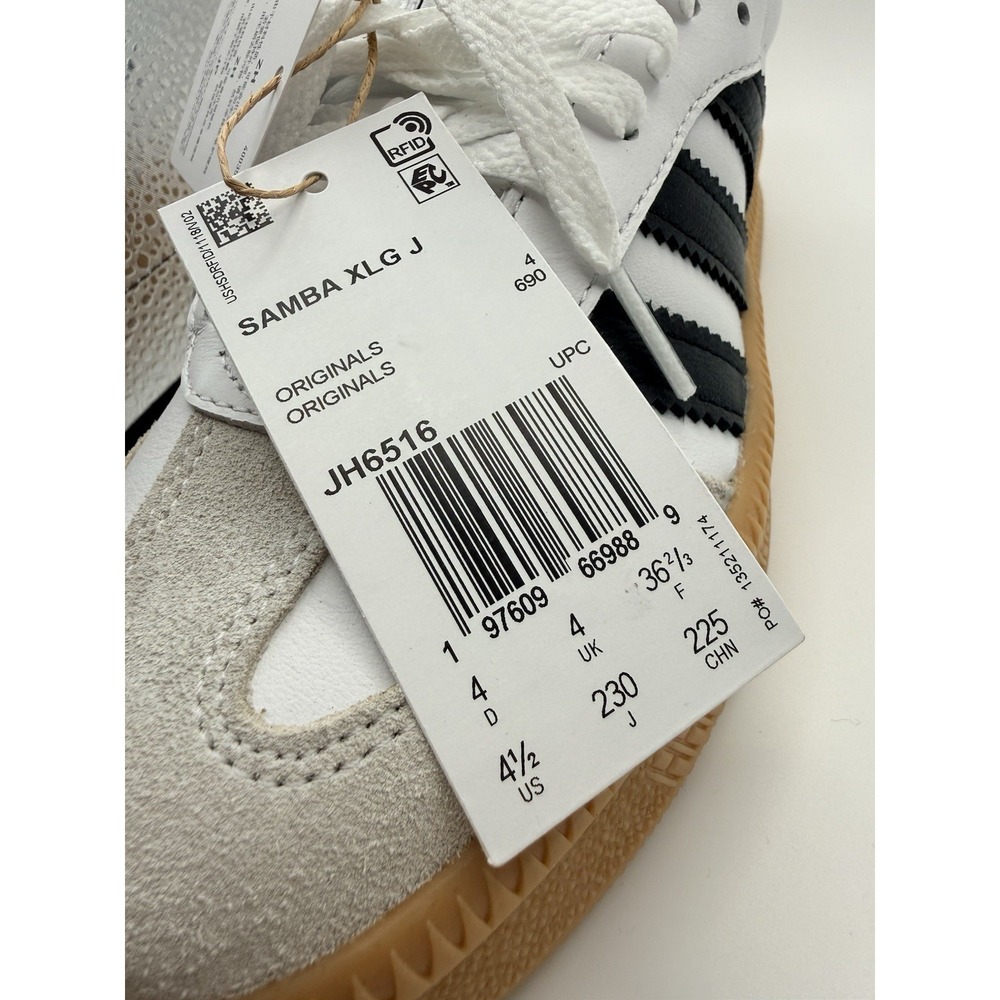 Adidas Samba XLG J White/Black/Gum – JH6516 Size 4.5 US NWB - Picture 6 of 8